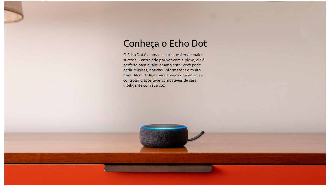  Amazon Echo Dot 3ª Geração Smart Speaker com Alexa - Cinza